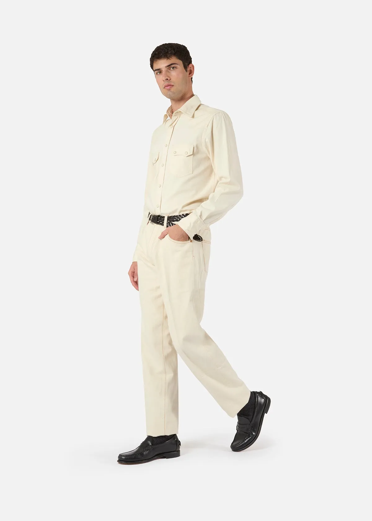 AARIOSTO DENIM WESTERN SHIRT