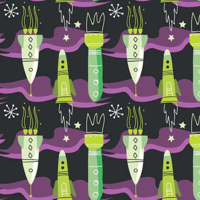 Aim For The Moon - Flannel Purple $9.99/ Yard