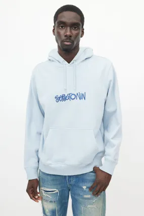 Blue Seratonin Embroidered Hoodie