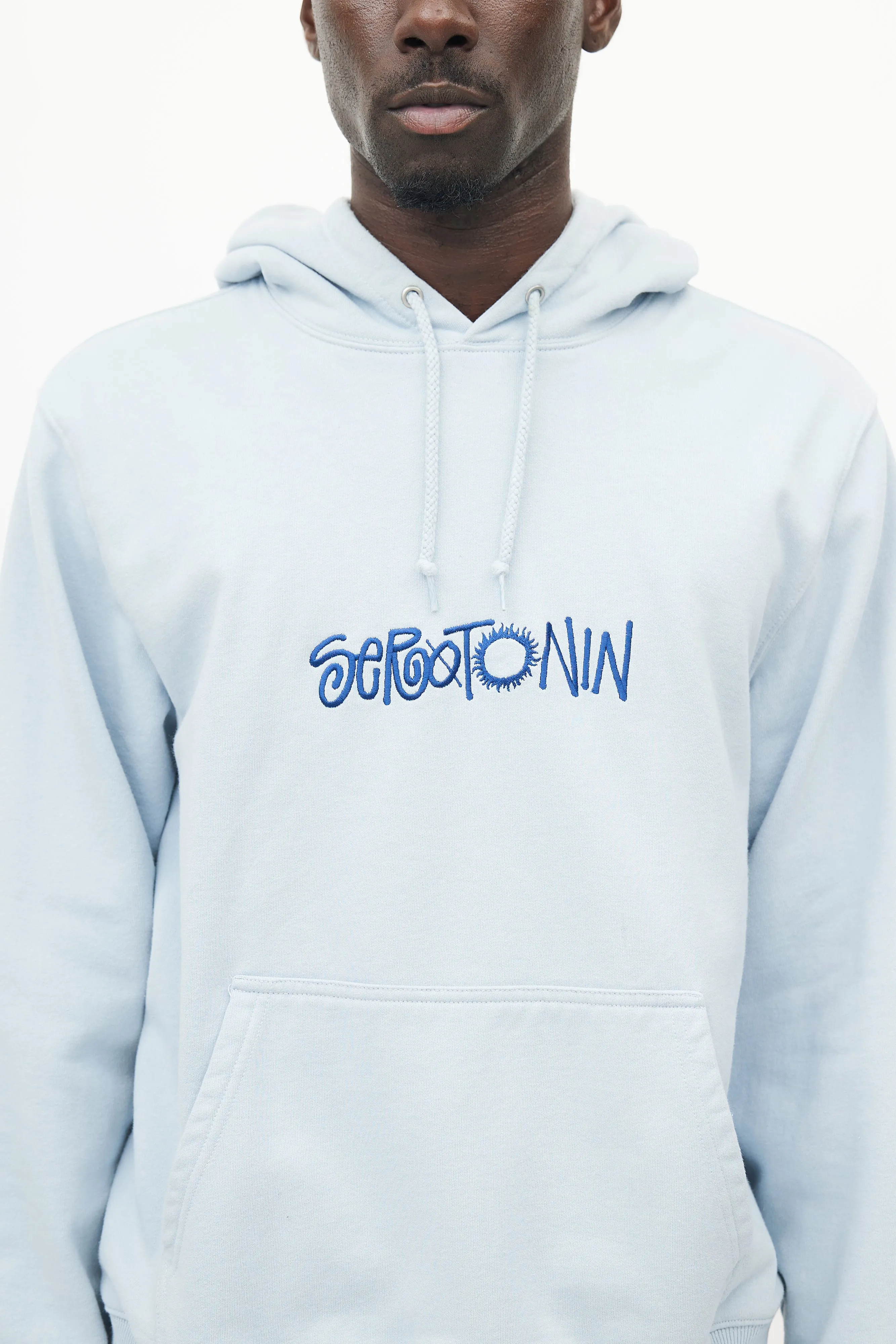 Blue Seratonin Embroidered Hoodie