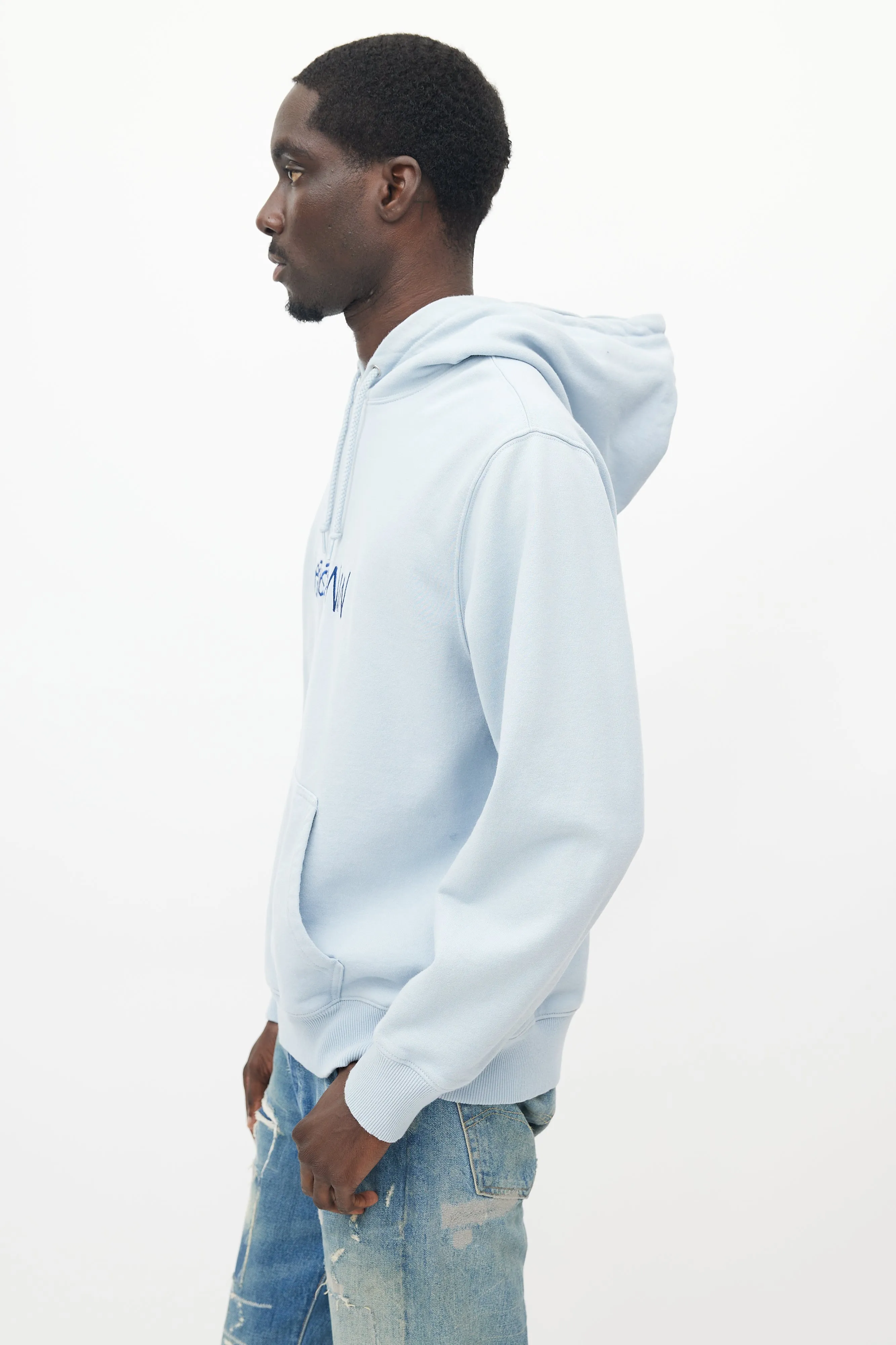 Blue Seratonin Embroidered Hoodie