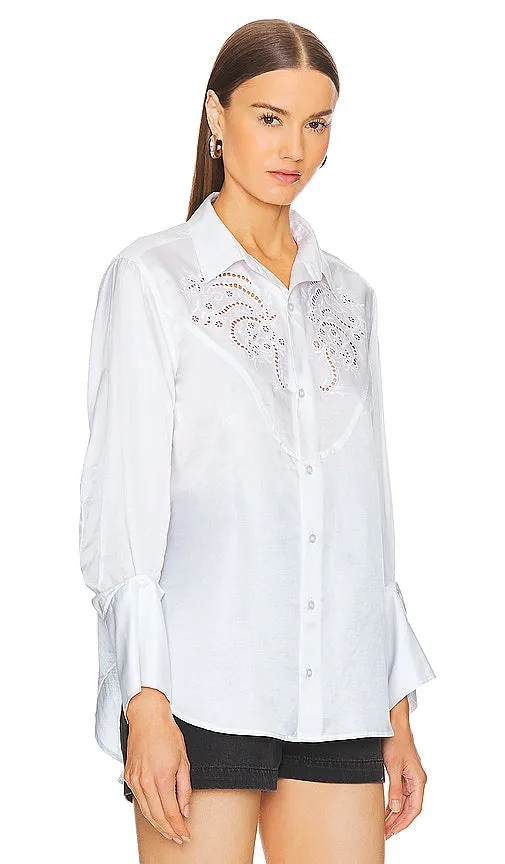 Citizens of Humanity Dree Embroidered Shirt in White