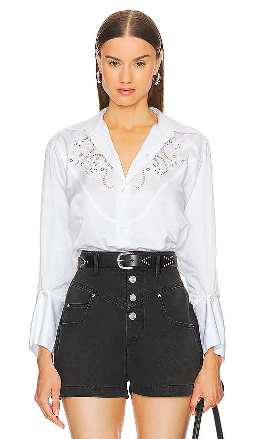 Citizens of Humanity Dree Embroidered Shirt in White