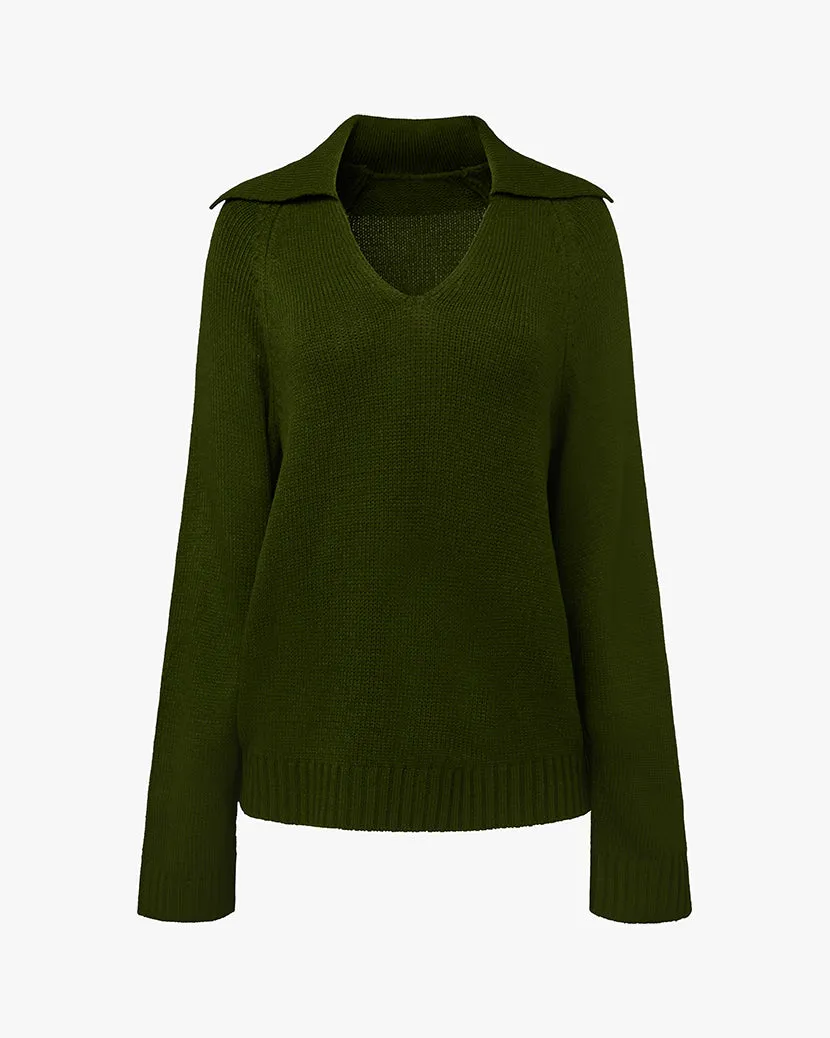 Collar V Neck Sweater