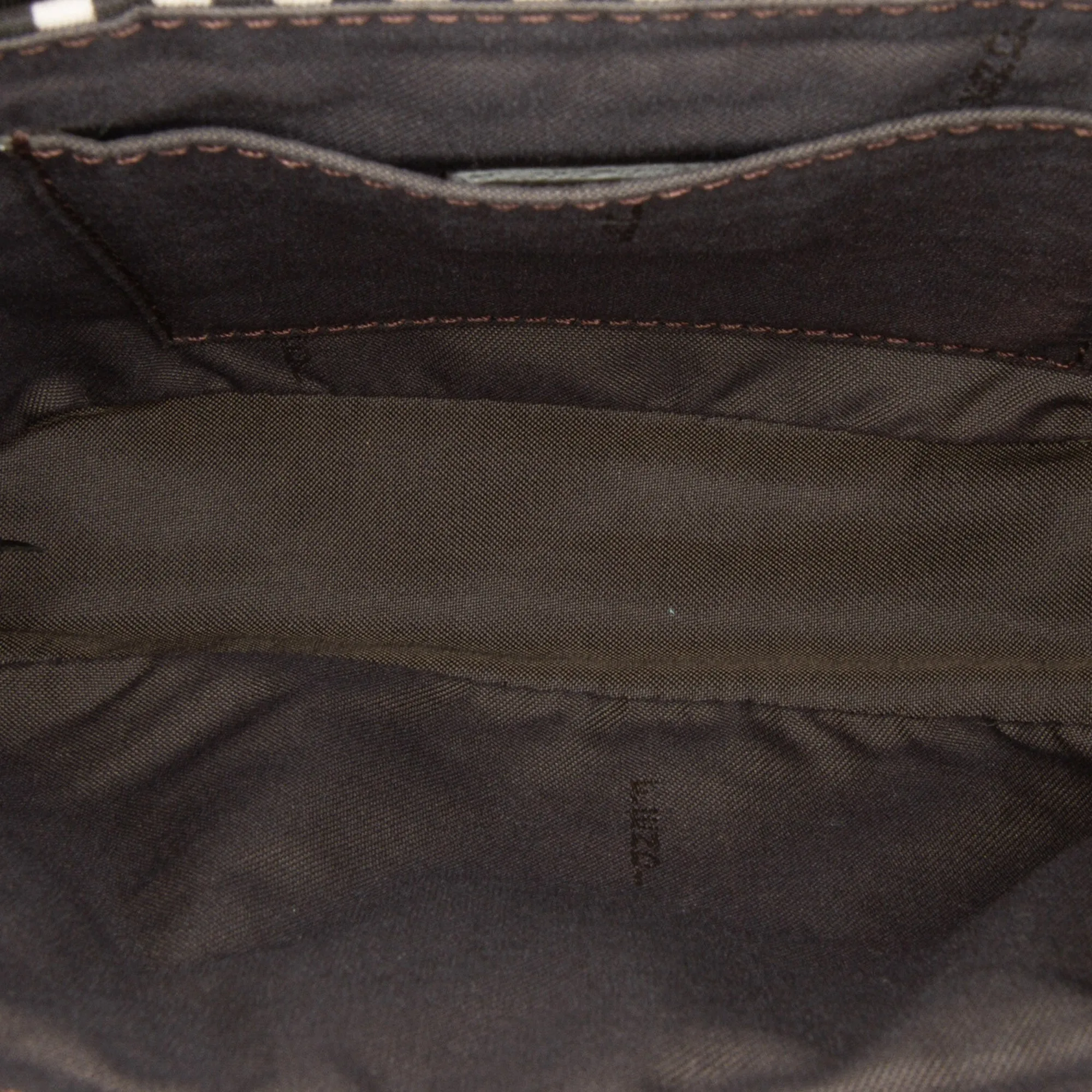 Fendi Joshua Vides Convertible Baguette White Black Checked Canvas