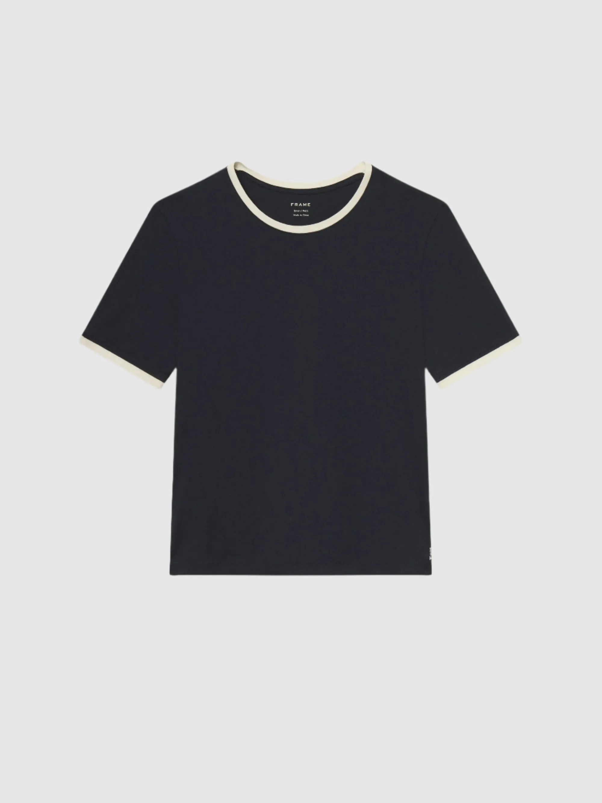 Frame The Ringer Baby Tee in Navy Multi