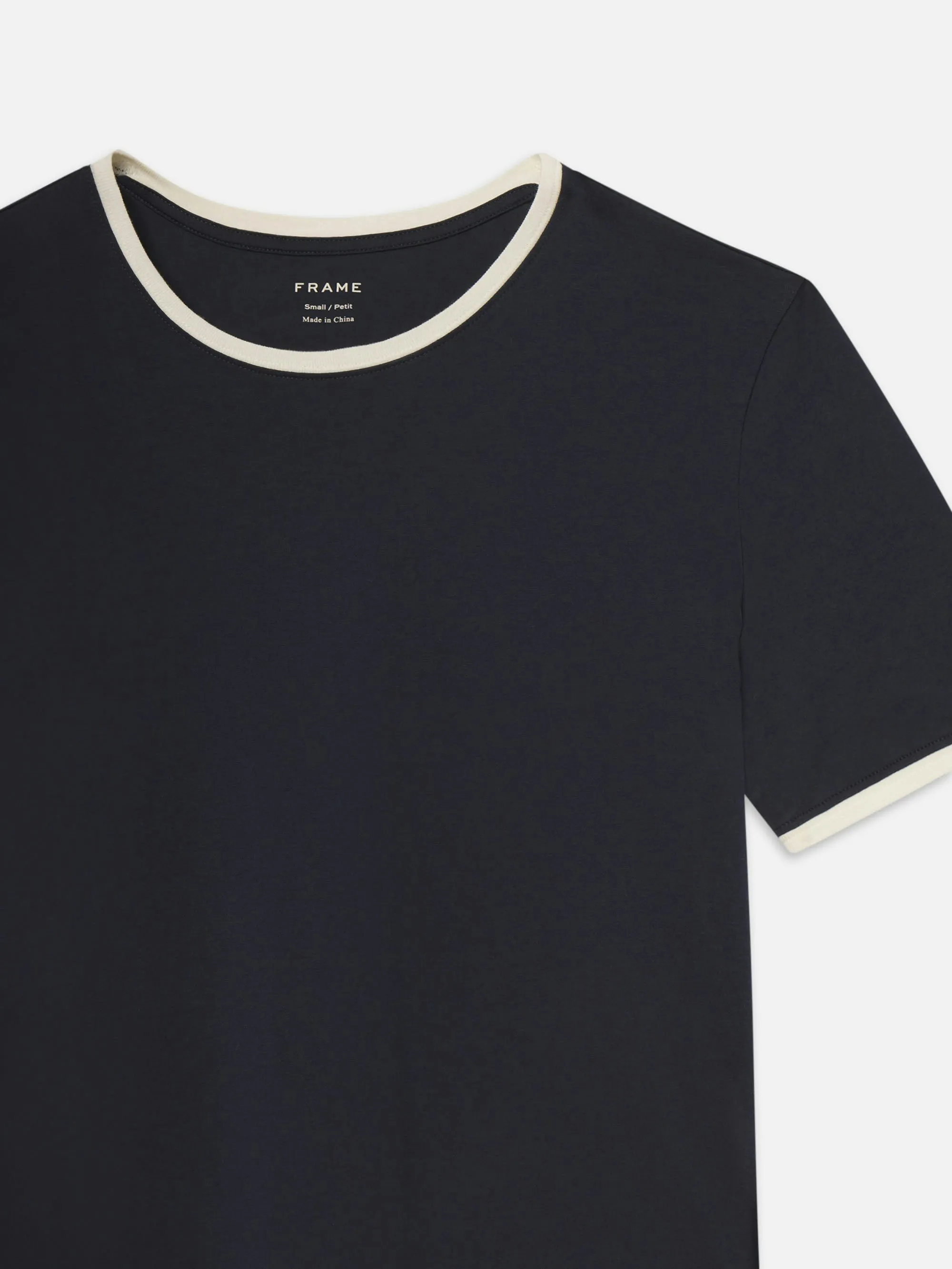 Frame The Ringer Baby Tee in Navy Multi
