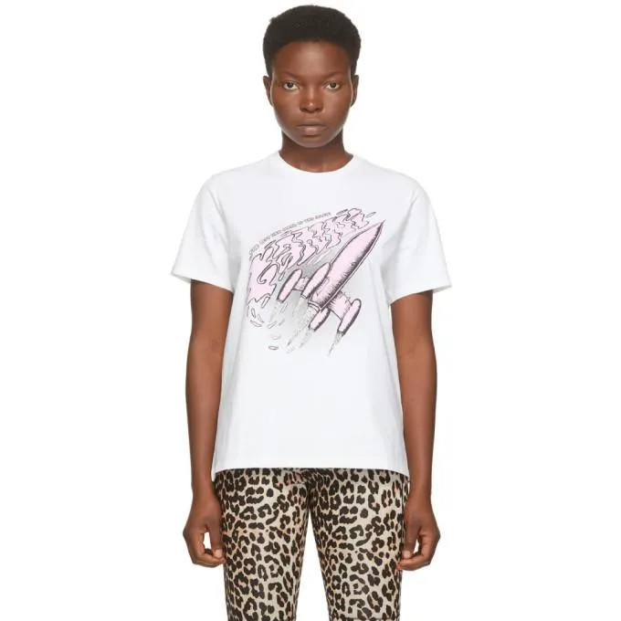 GANNI White Space Rocket T-Shirt