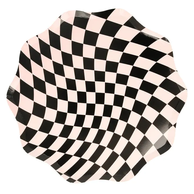Halloween Checker Dinner Plates