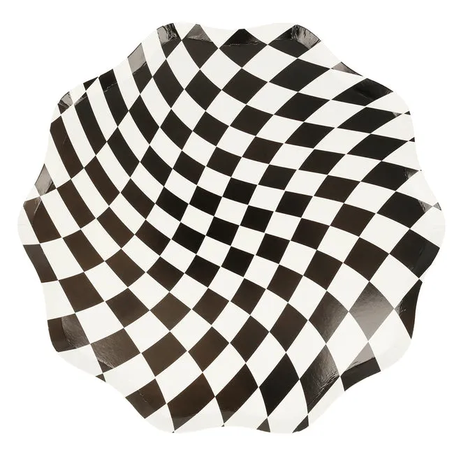 Halloween Checker Dinner Plates