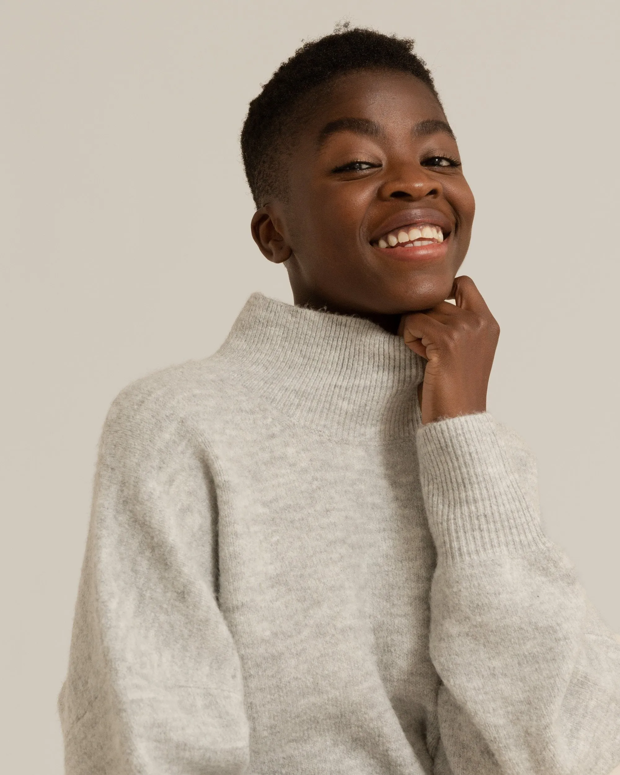 Isla Oversized Mock-Neck Sweater