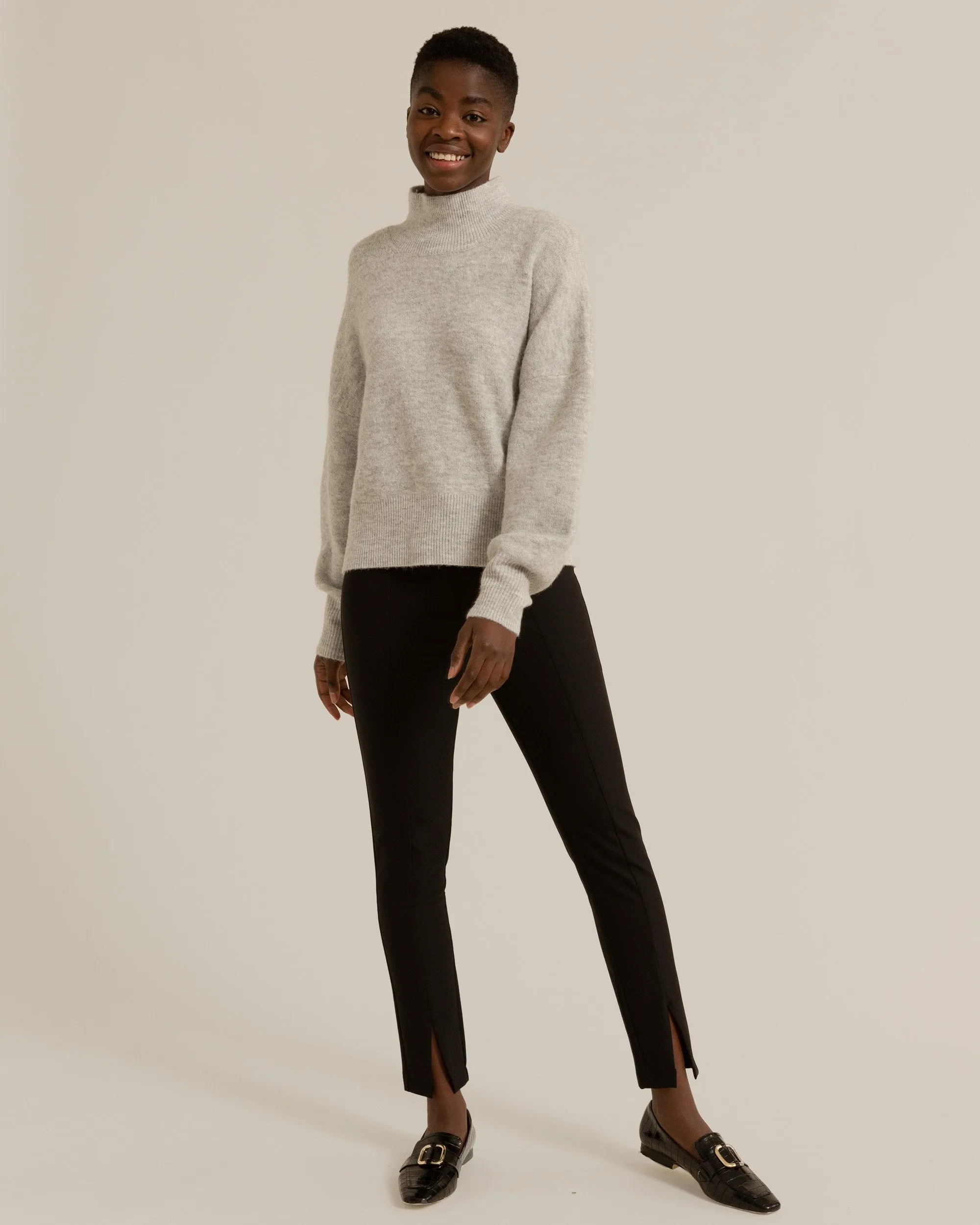 Isla Oversized Mock-Neck Sweater
