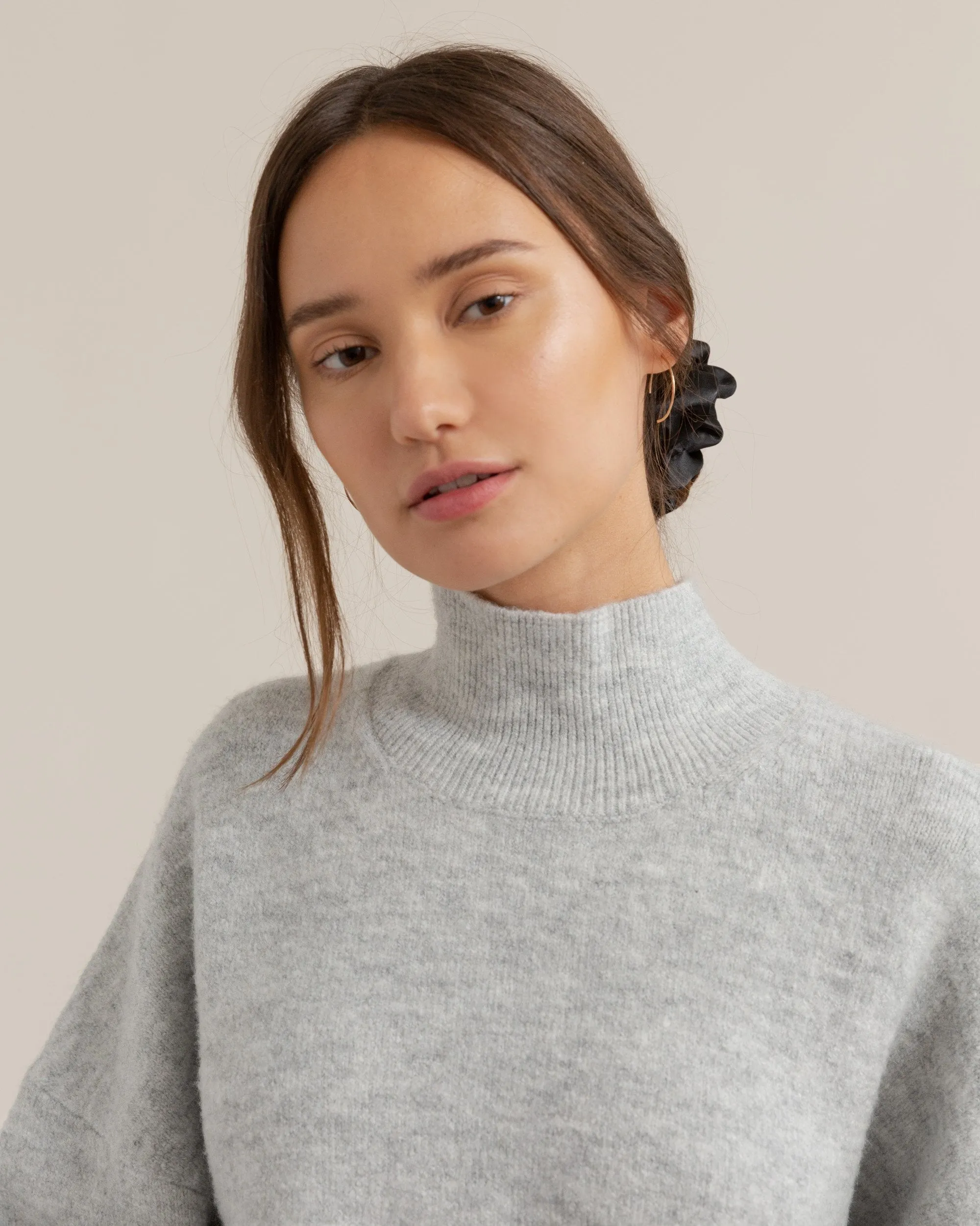 Isla Oversized Mock-Neck Sweater