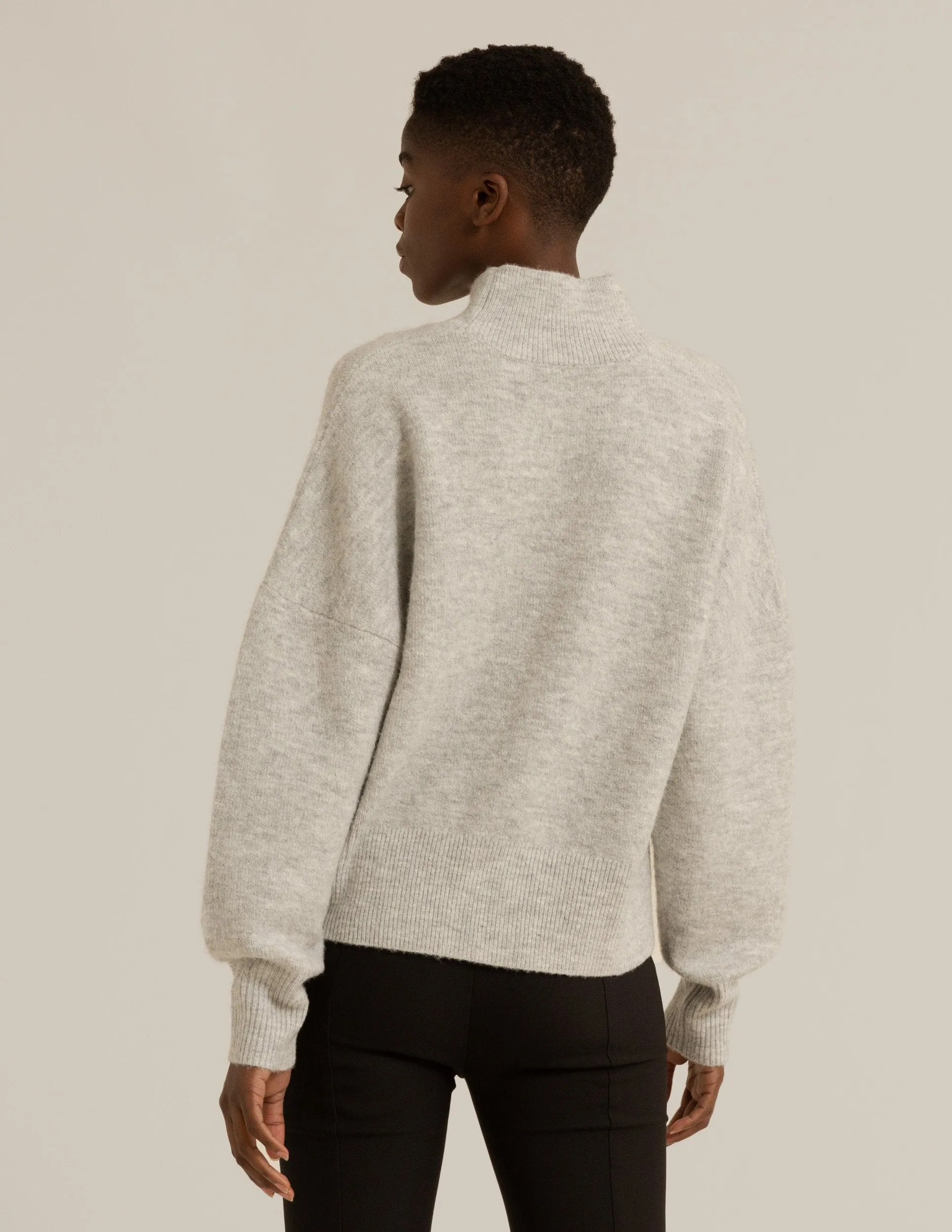Isla Oversized Mock-Neck Sweater