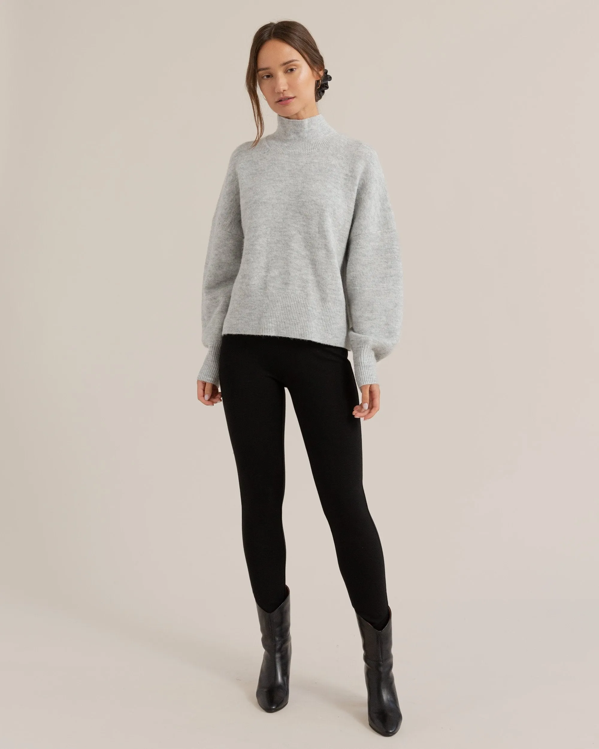 Isla Oversized Mock-Neck Sweater