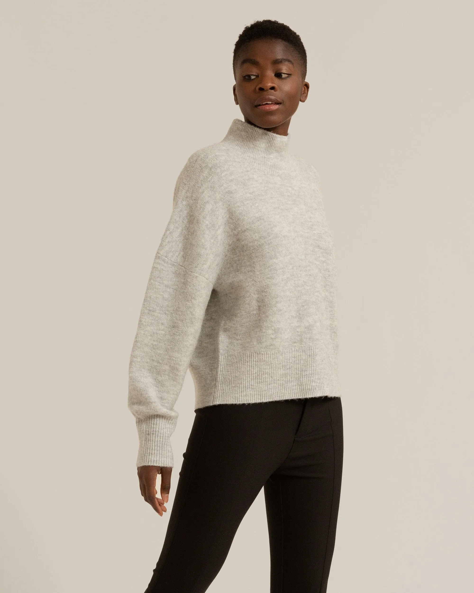 Isla Oversized Mock-Neck Sweater