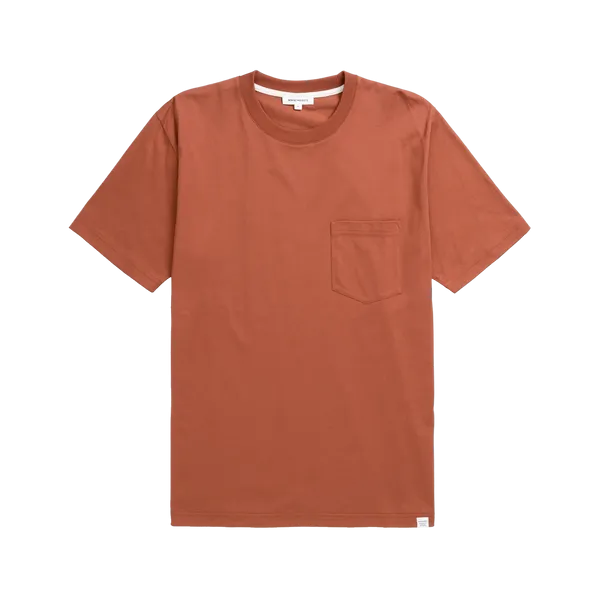 Norse Projects Johannes Pocket T-Shirt - Red Ochre