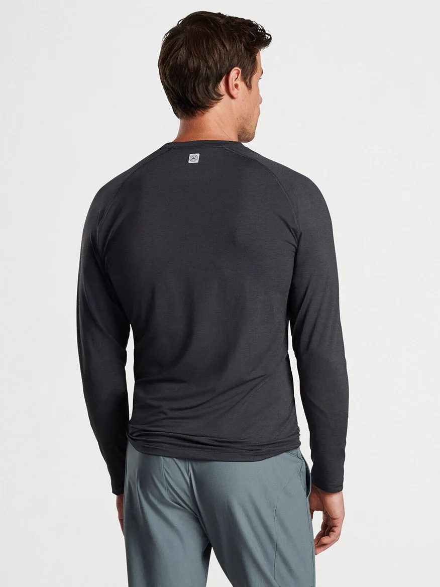 Peter Millar Aurora Performance Long-Sleeve T-Shirt in Black