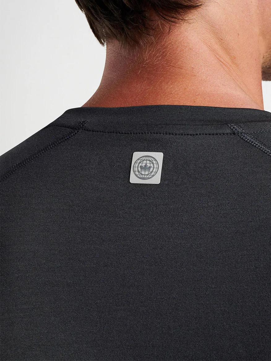 Peter Millar Aurora Performance Long-Sleeve T-Shirt in Black