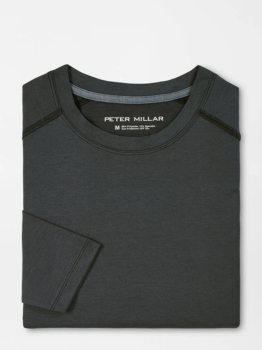 Peter Millar Aurora Performance Long-Sleeve T-Shirt in Black