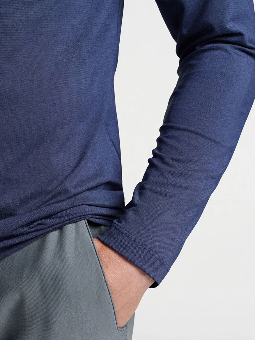 Peter Millar Aurora Performance Long-Sleeve T-Shirt in Navy