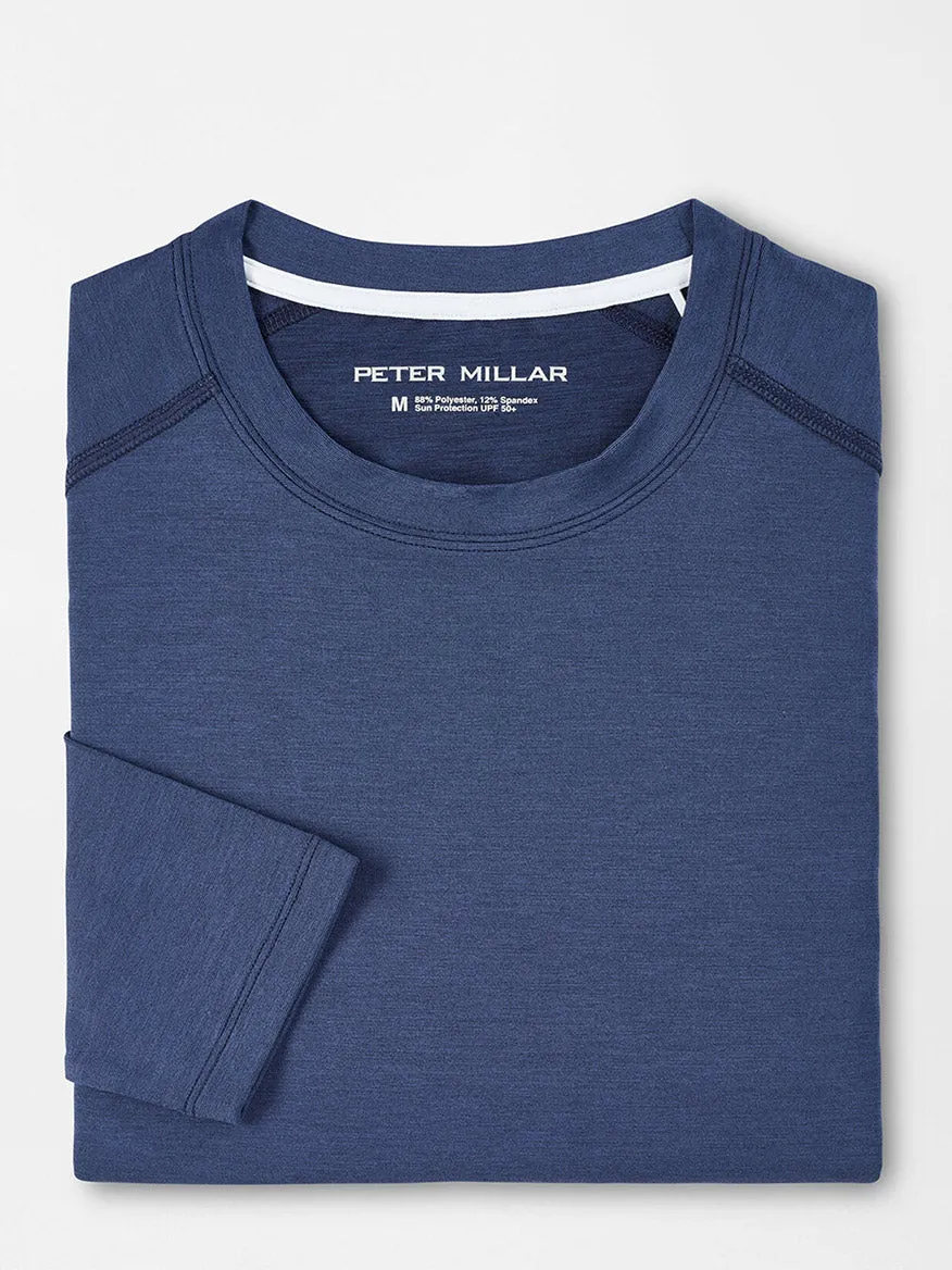 Peter Millar Aurora Performance Long-Sleeve T-Shirt in Navy