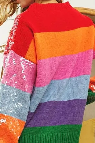 Rainbow Sequence Pullover