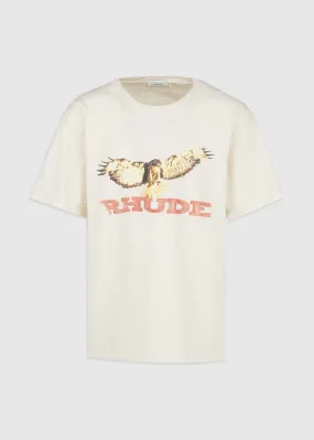 RHUDE: VINTAGE EAGLE SS TEE [CREAM]