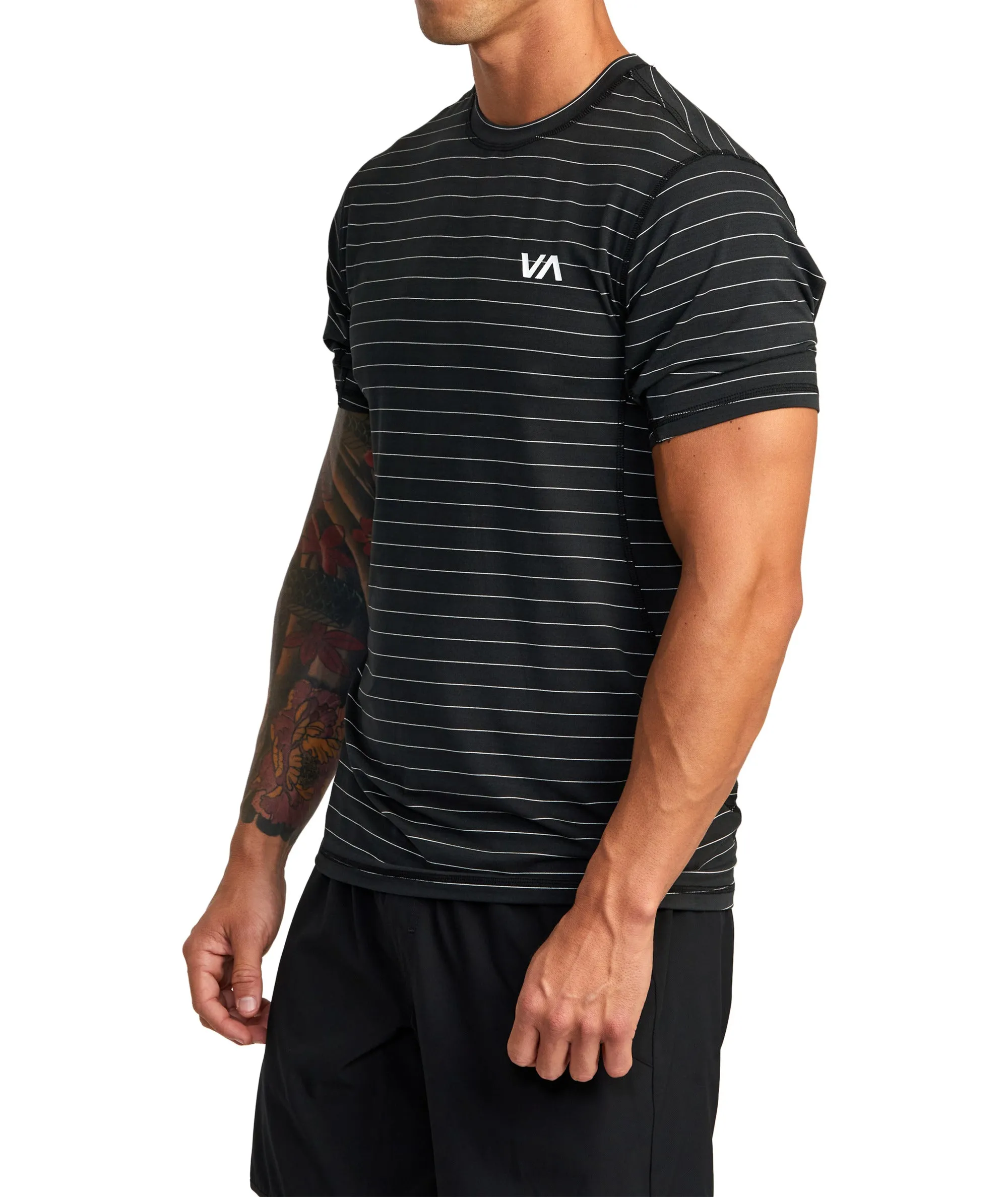 RVCA Sport Vent Stripe Technical Short Sleeve Top