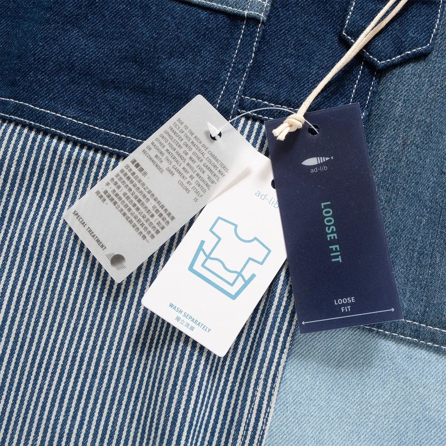 (ST420) Denim Patchwork Work Shirt